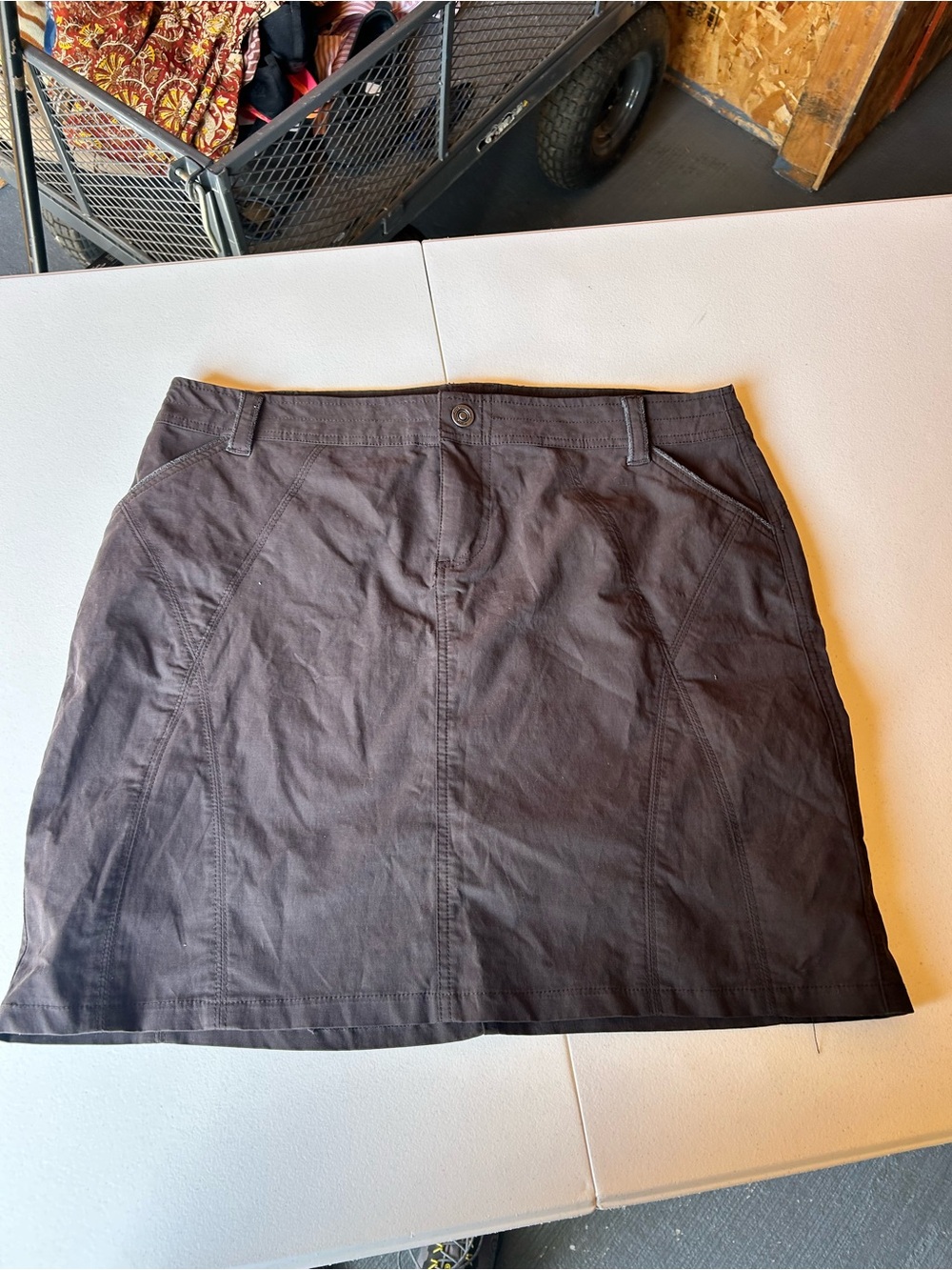 Classic A-Line Skirt in Dark Brown